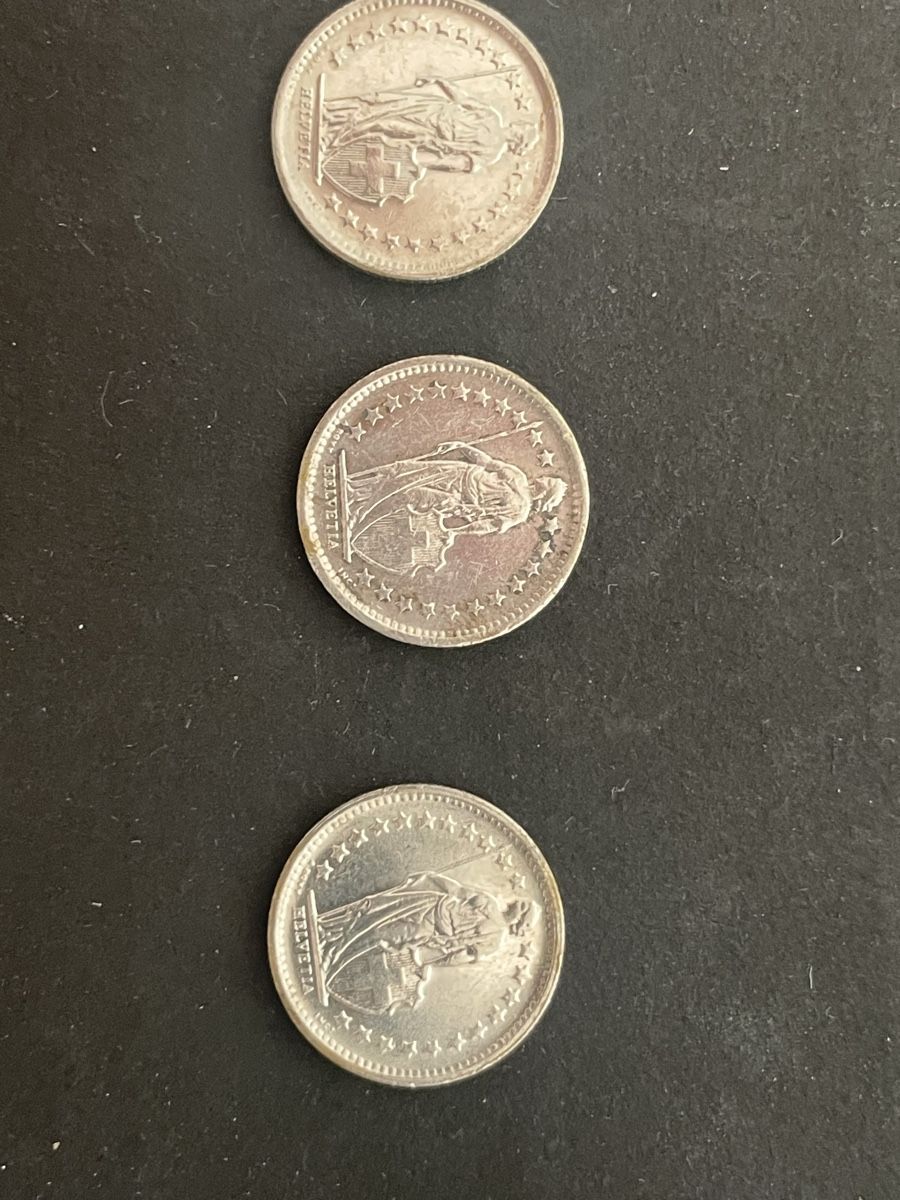 Tutti le monete: 3 x -.50 Silber CH Jahr 1965 – Usato da Meierskappel venduto da Hala03 2