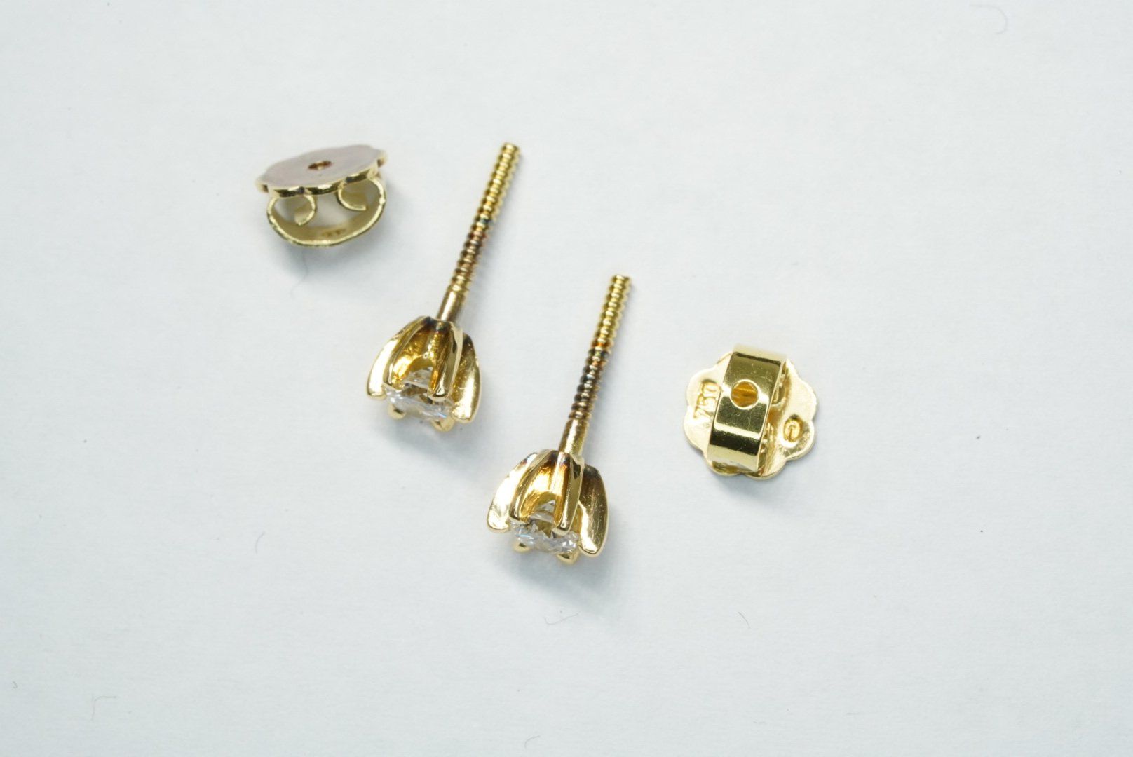 Orecchini pendenti & Orecchini a lobo: Ohrstecker mit Diamant 18k Gelbgold – Usato da Bülach venduto da Re-Jewelled 4