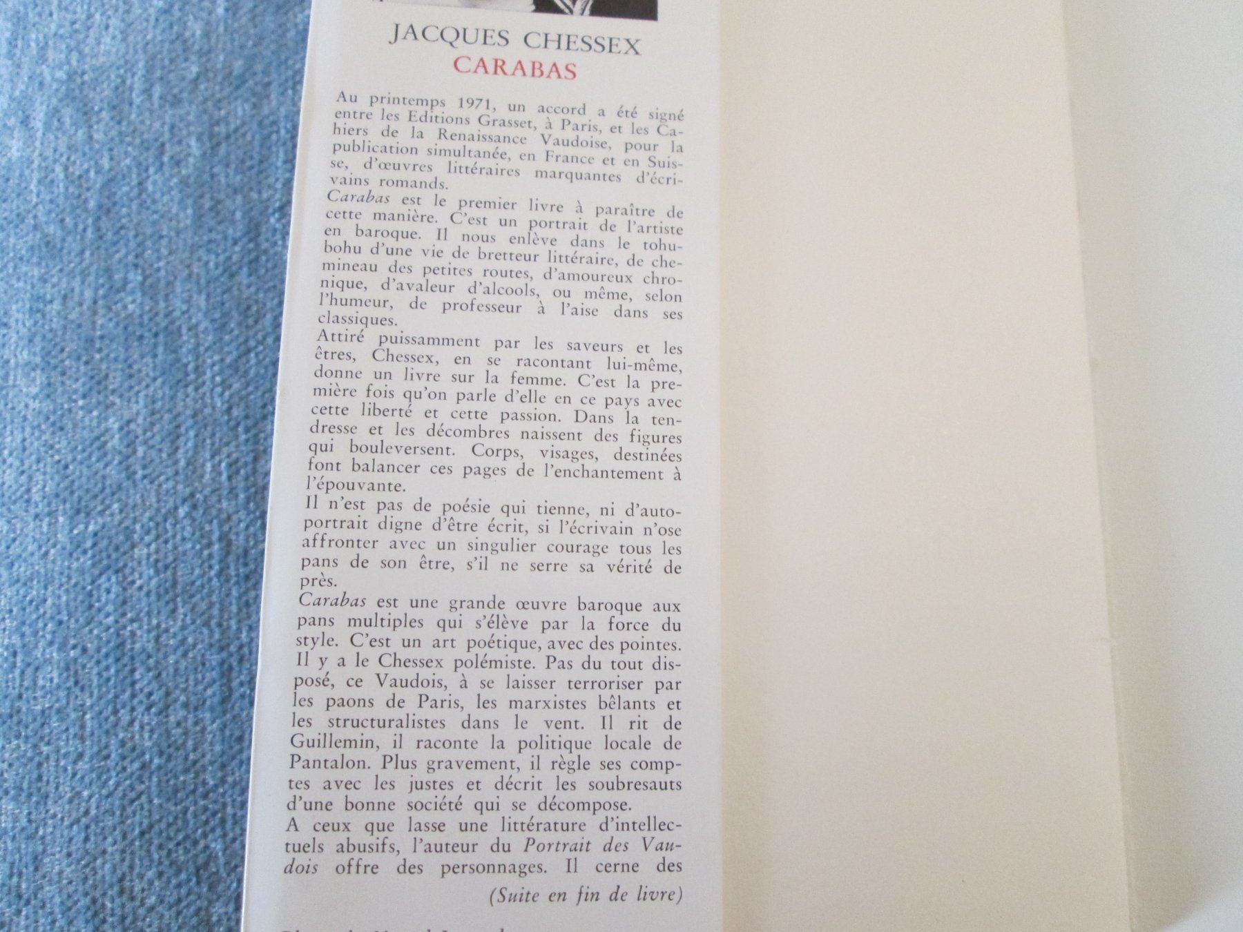 Libri: Carabas – Usato da Neuchâtel venduto da Dualseele 1