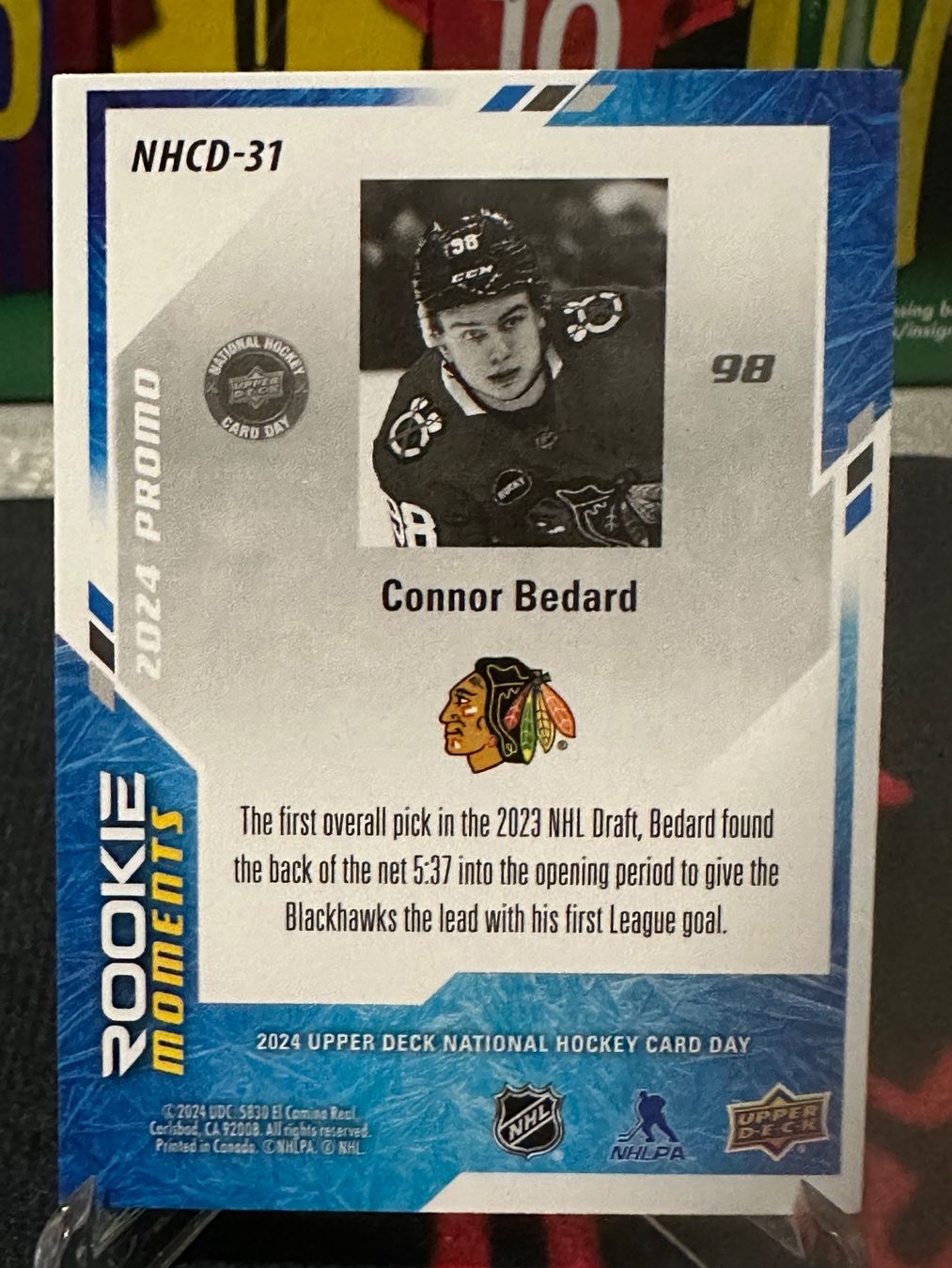 NHL Carte collezionabili: 🏒 2024 Upper Deck Connor Bedard RC NHCD-31 – Usato da Oensingen venduto da chilli63 1