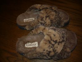 flauschige GABOR Pantoffeln Gr. 37