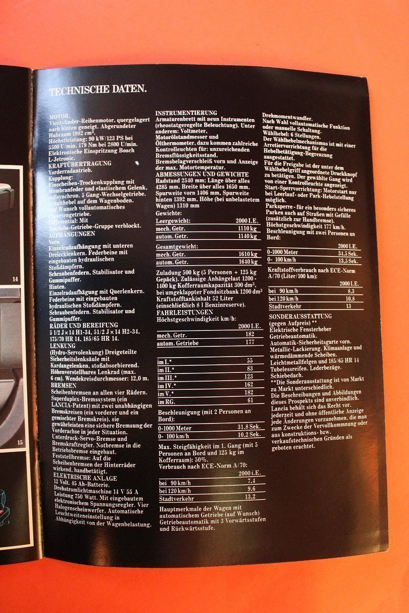 Lancia Documents: Lancia H. P. Executive 2000 I. E. – D'occasion à Wettswil par roma010 3