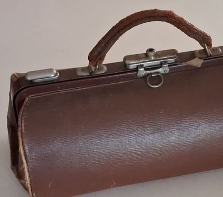 Koffer braun Leder Vintage