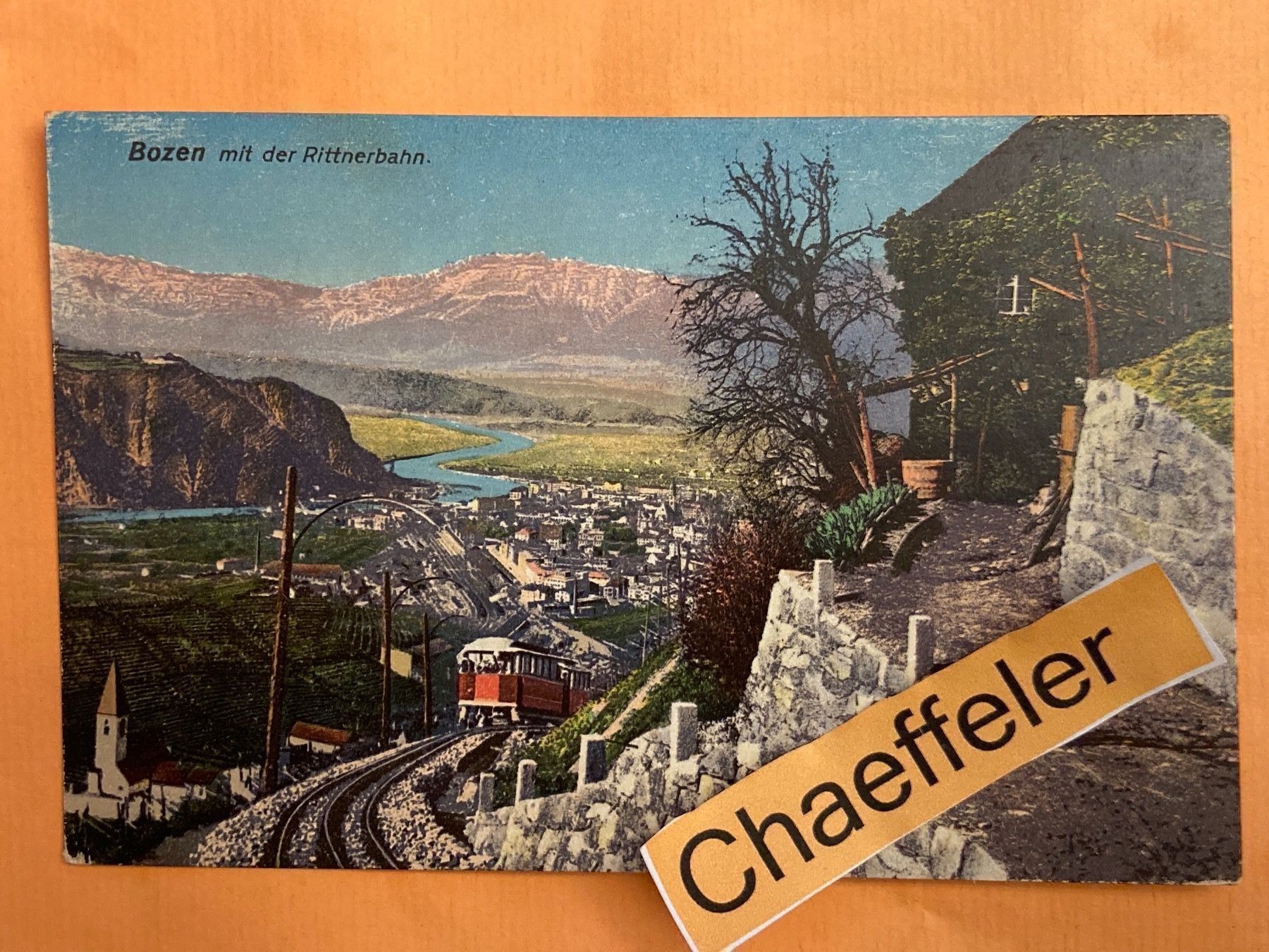 Ansichtskarten: Bozen mit der Ritterbahn – Gebraucht aus Zürich von Chaeffeler