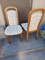 2 Stühle Holz mit Stoff Sitz und Lehne sehr guter Zustand