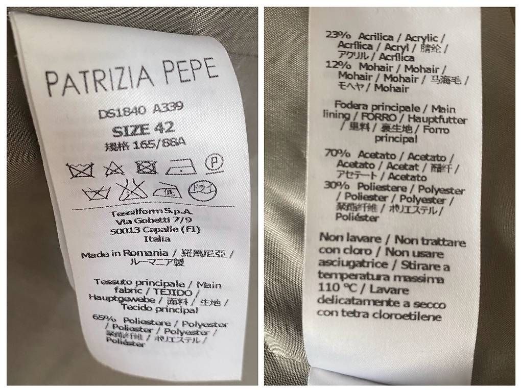 Patrizia Pepe Cappotti: PATRIZIA PEPE Mantel, kariert, grau – Usato da Zürich venduto da sakara3333 4