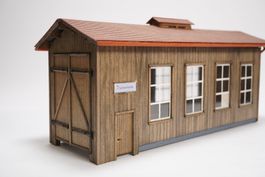 e16 eigenbau / WSM Spur 0m Lokdepot eingleisig aus Holz