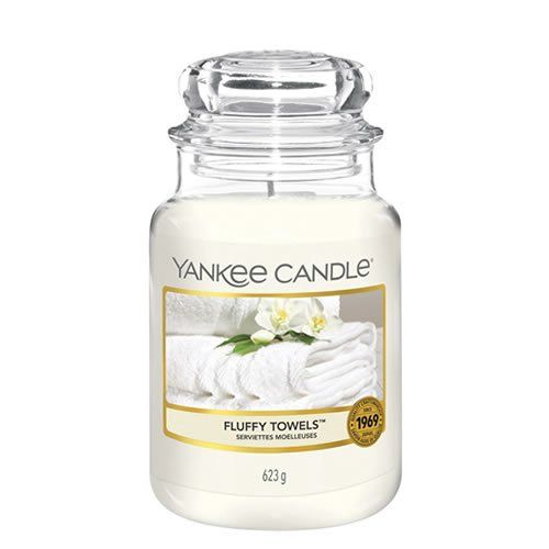 Yankee Candle Candele: Yankee Candle Fluffy Towels large Jar – Nuovo e nell'imballaggio originale da Langwiesen venduto da rtWebshop