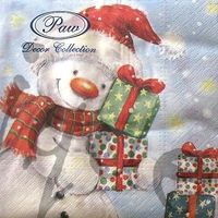 Serviette schneemann (w536)