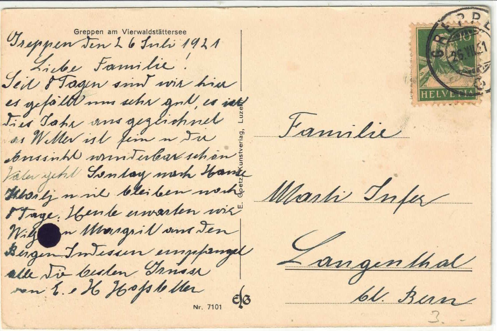 Cartes postales: Greppen - Generalansicht – D'occasion à Ettingen par Kartenplanet 1
