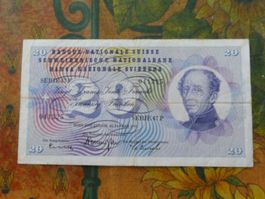 SUISSE  20  Francs  1965  (1325)  Billet