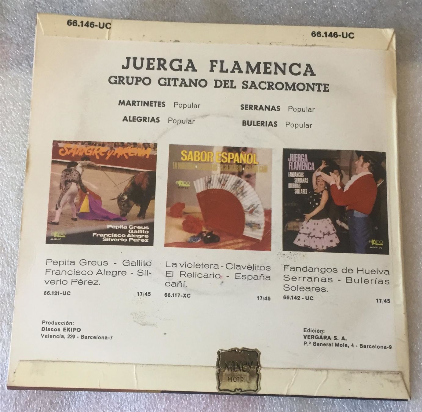 Dischi in vinile: Juerga Flamenca Grupo Gitano Sacromonte – Usato da Genève venduto da Cockattoo 1