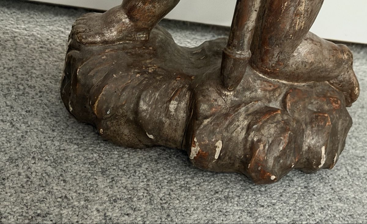 Statuette: 2 antike Engel-Kerzenständer – Usato da Wettingen venduto da Mat5430 4