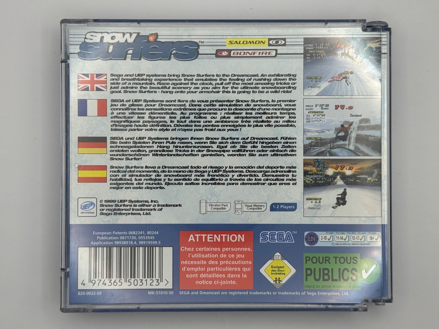 Sega Spiele: Dreamcast Snow Surfers – Gebraucht aus Bettlach von awi_7jcb 1