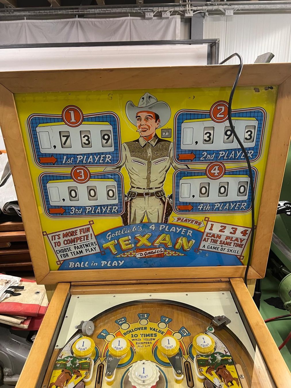 Flipper: RETRO Flipperkasten TEXAN 1960 – Usato da Ersigen venduto da cubalibre11 1