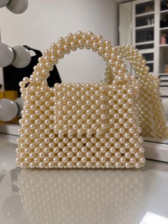 Elegante Perlentasche aus Mazedonien – NEU & ungetragen