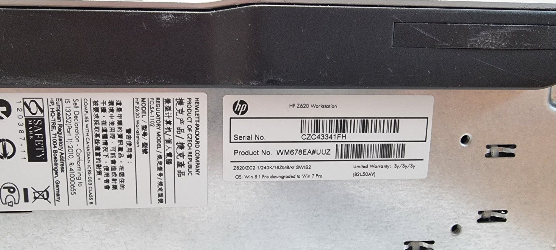 Hewlett Packard PC: HP Workstation Z620 – Usato da murten venduto da Bmw5r 3