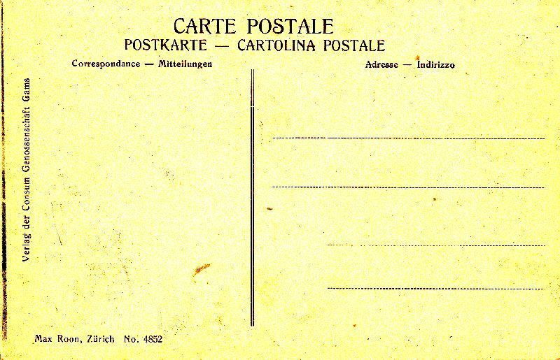 Cartoline postali: Gams Gruss aus ... inneres Kirche c1910 – Usato da Emmenbrücke venduto da teestube 1