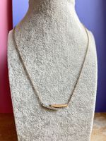 Elegante Damen Halskette mit Steinchen (Silber)