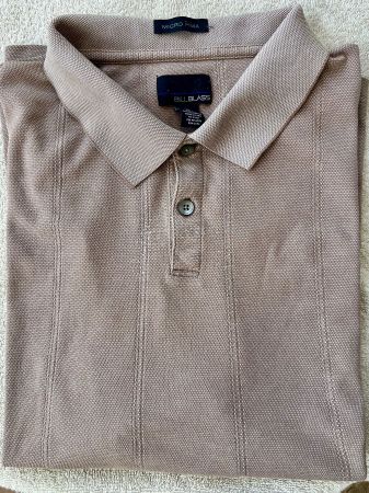 Vintage Bill Blass Poloshirt - Beige - Micro Pima Cotton XL