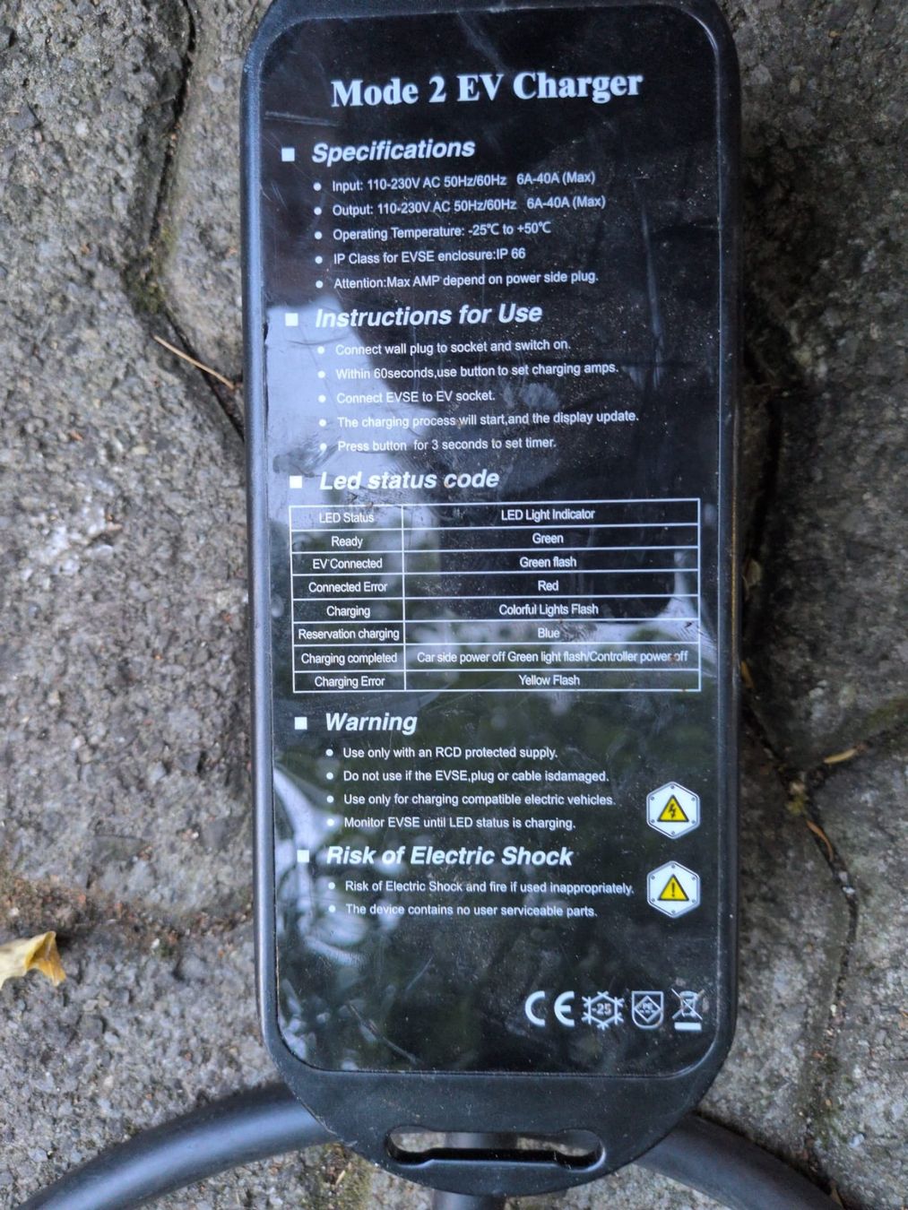 Chargeurs de batterie: Mobile Wallbox Typ 2 Ladekabel - Mode 2 EV Charger – D'occasion à Adliswil par lul_5h6f 1