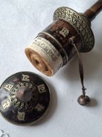 alte tibetische Gebetsmühle inkl. Gebetsschrift Nepal Tibet