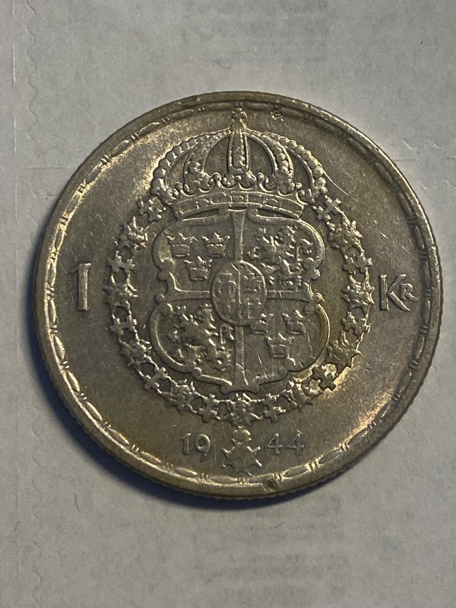 Tutti le monete: Suède, 1Couronne 1944 argent – Usato da Corsier-sur-Vevey venduto da Ginoarturo 1