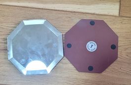 6 Stück Spiegel Untersetzer, achteckig, Durchmesser 10cm Neu