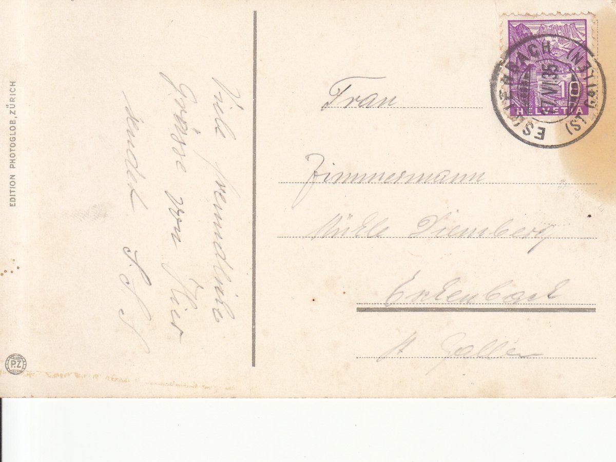 Cartoline postali: Glarus 1935 – Usato da Bürglen TG venduto da StampGraf 1