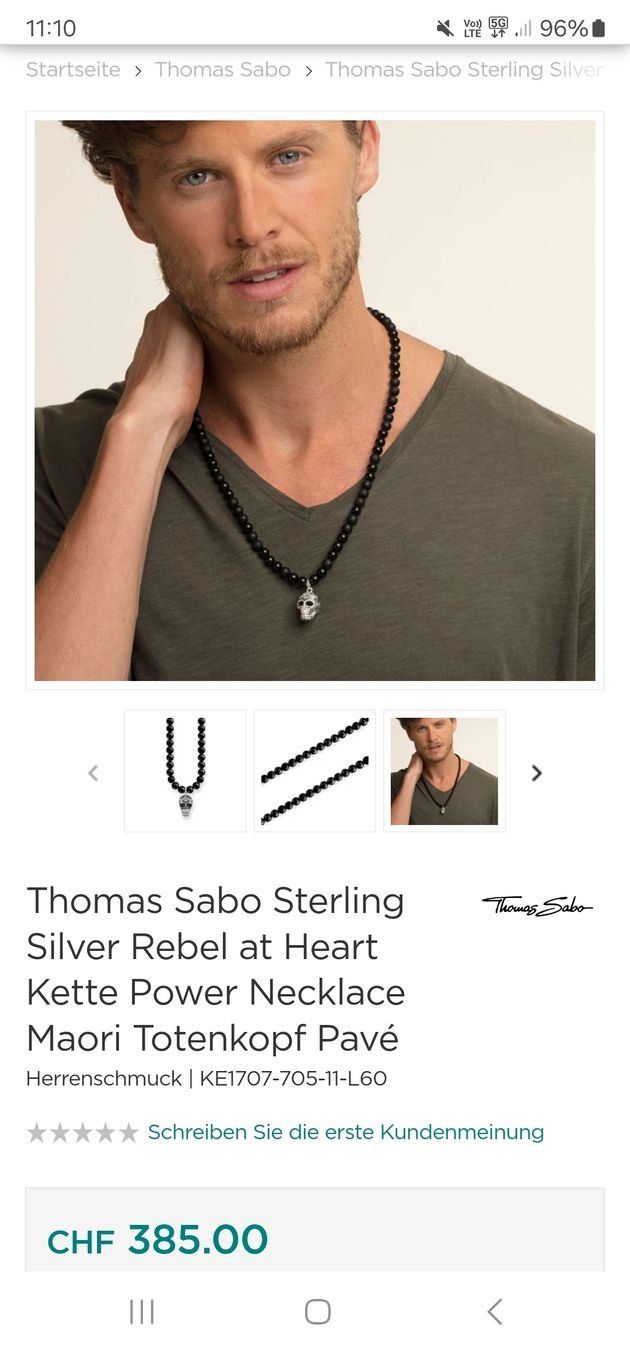 Thomas Sabo Catenine: Collier pour homme Thomas Sabo – Usato da Fontenais venduto da Mohawk61 1