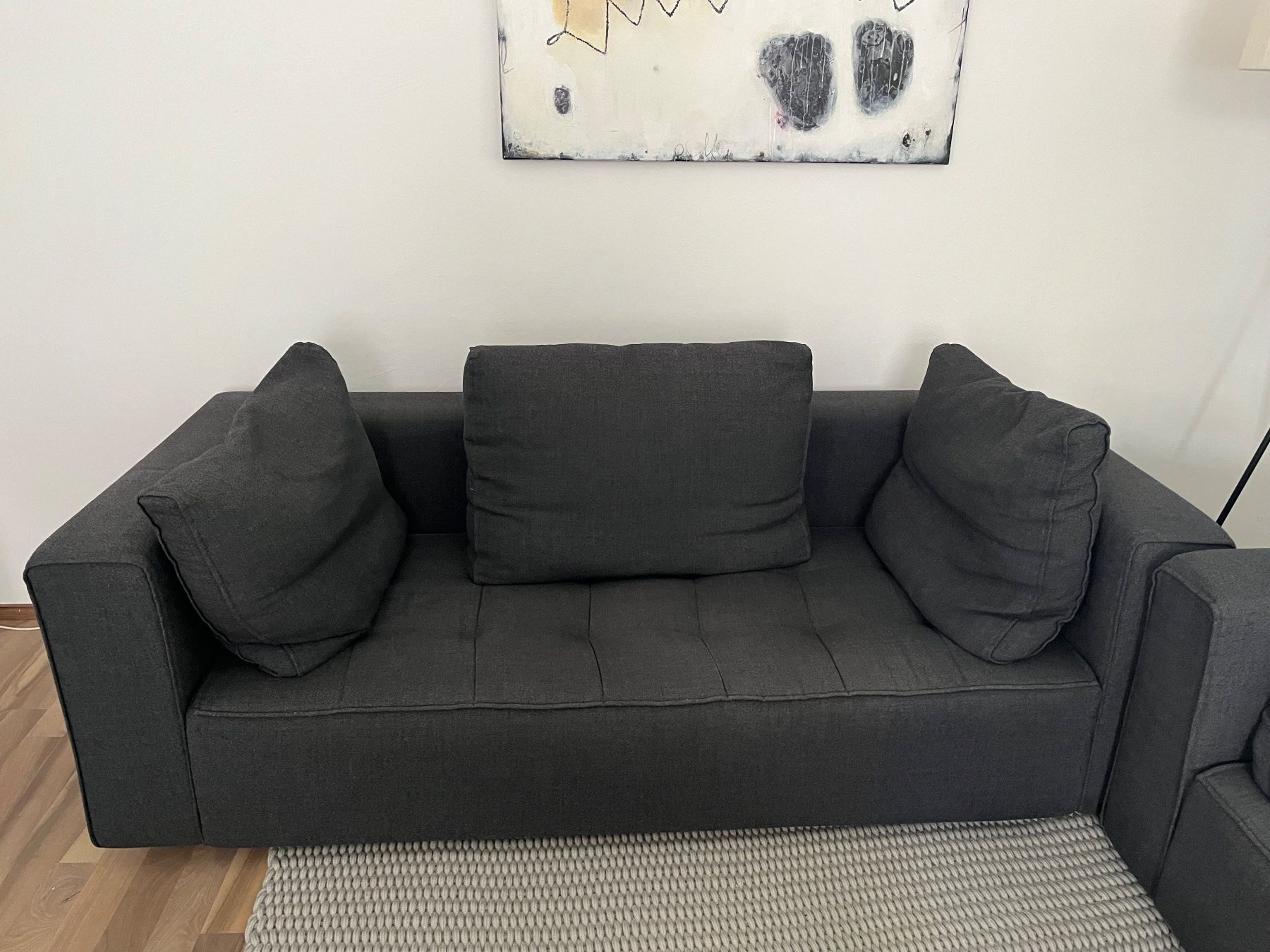 Zanotta Divani: Zanotta Sofa (Zweisitzer) in Anthrazit – Usato da Rüschlikon venduto da sab_k5jz 2