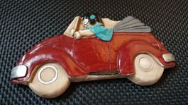 Getöpfertes retro VW-Cabriolet zum Aufhängen