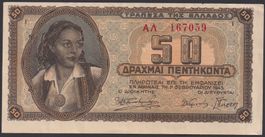 Griechenland 50 Drachmai 1943