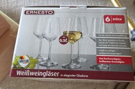 ERNESTO White Wine Glasses 6 pcs 0.2L Crystal