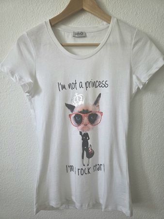 Liu Jo T-Shirt mit coolem Katzen-Print, Gr. S