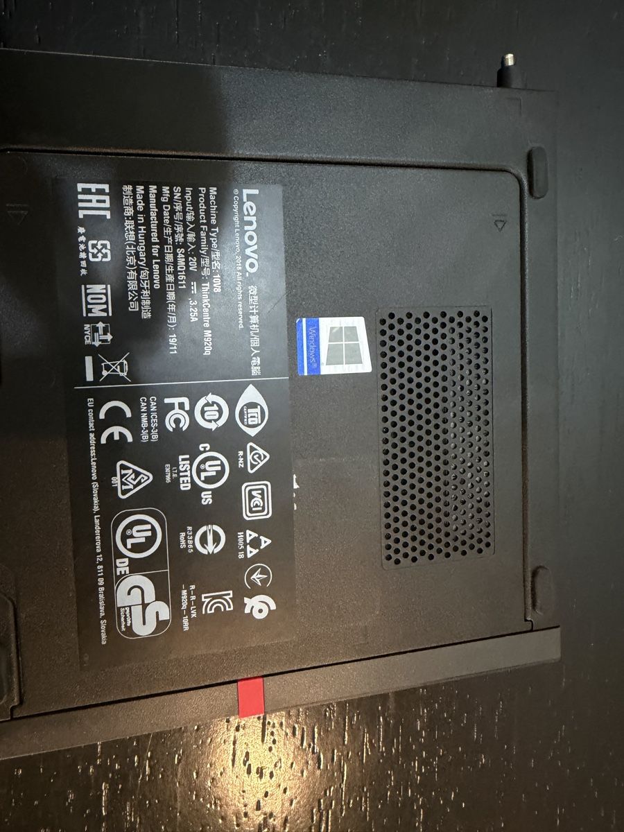 Lenovo PCs: Lenovo ThinkCentre Tiny Desktop m920q – Gebraucht aus Felsberg von Peter.jurga 1
