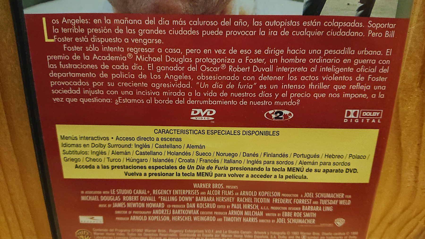 Tous les DVDs: FALLING DOWN DVD Italiänische Version mit Audio Deutsch – D'occasion à Wilderswil par Exebub 2