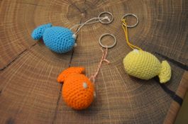 3 STUCK PORTE CLEE NEU - HANDARBEIT - FISCH