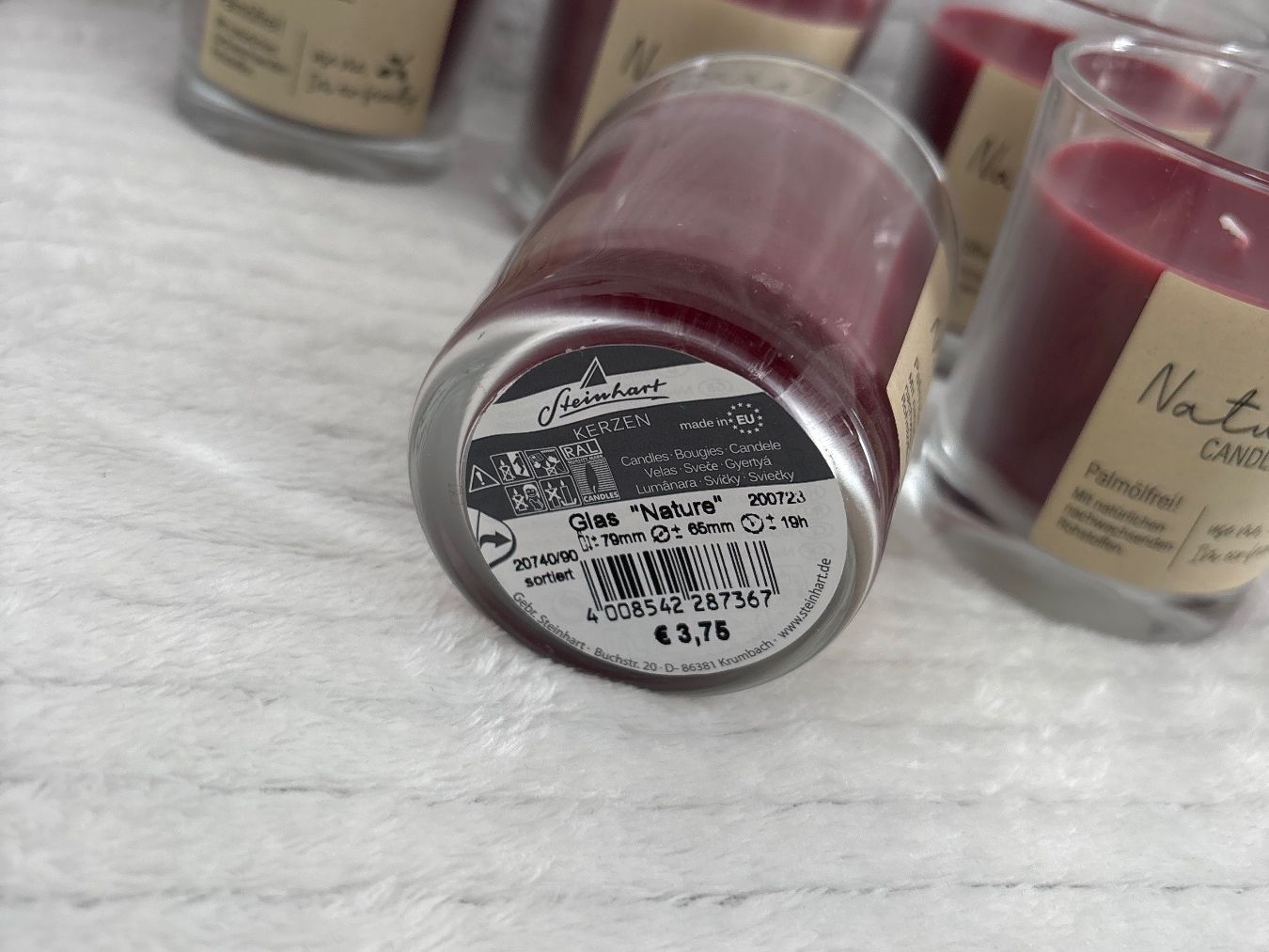 Candele: 6x Teelichter "Nature" im Glas 7.9x6.5cm – Nuovo e nell'imballaggio originale da Oberegg venduto da MR-shop 1