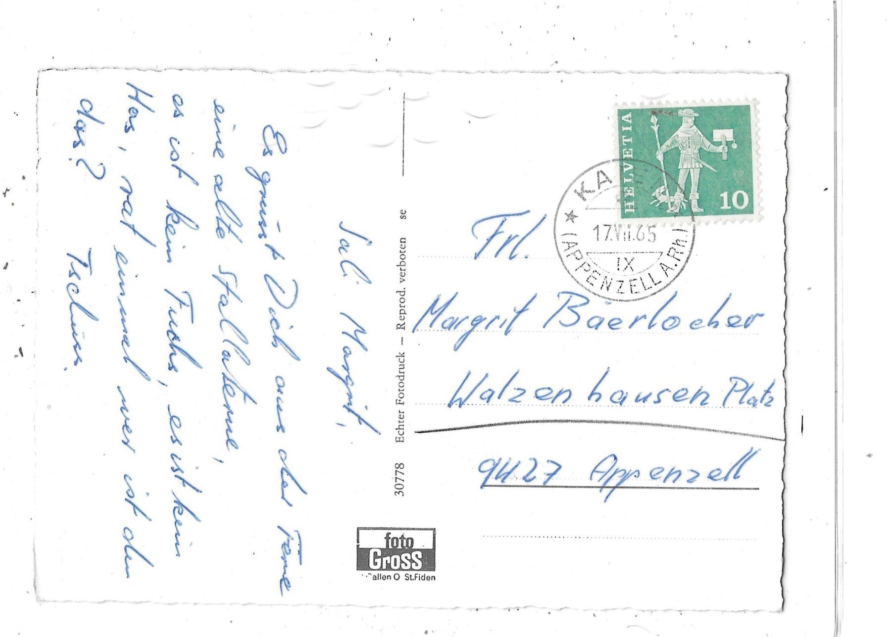 Cartoline postali: AR Wald – Usato da Schocherswil venduto da Wilare 1
