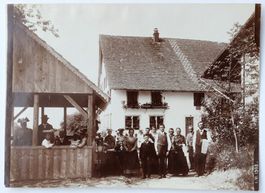 Originalfotografie Bereich Albispass um 1903
