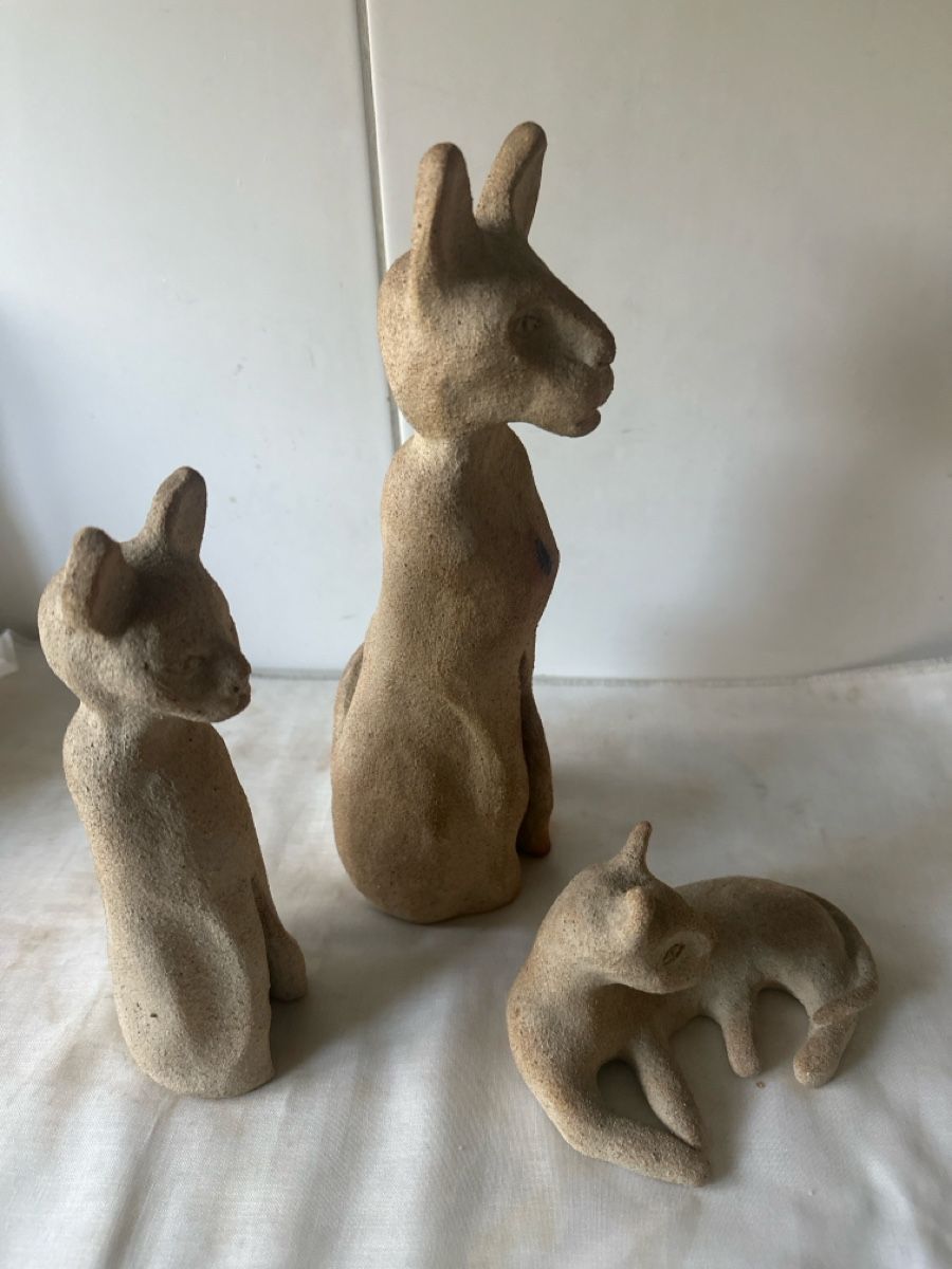 Statuette: Katzenfiguren-Set, Keramik, 3-teilig, Herbstdeko – Usato da Zürich venduto da Chaeffeler 1