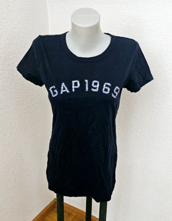 GAP 1969 T-Shirt Gr. M eher S Dunkelblau mit Blümchen