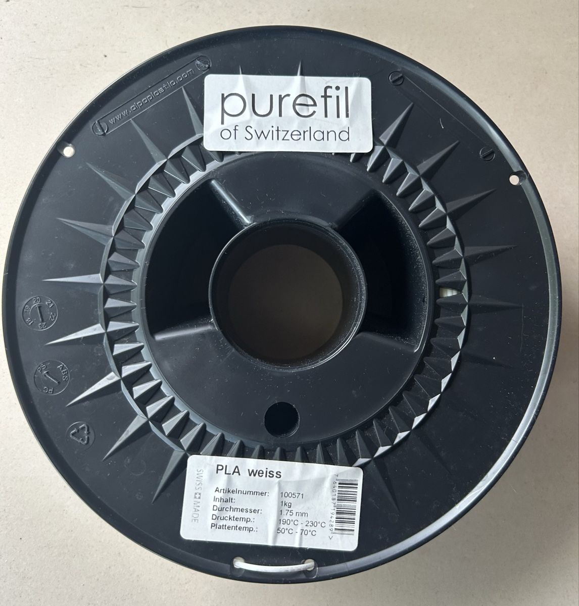Stampanti 3D: Purefil PLA Weiss 1.75mm Filament – Nuovo (secondo la descrizione) da Wil ZH venduto da uhe_nw6s 1