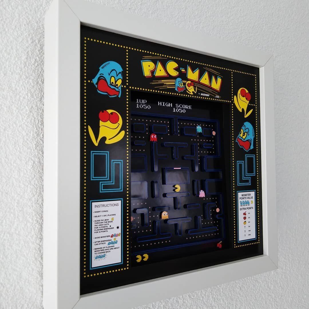 Giochi: Pac-Man Arcade Shadow Box Diorama – Nuovo (secondo la descrizione) da Kerzers venduto da RetroRatPixelArt 1