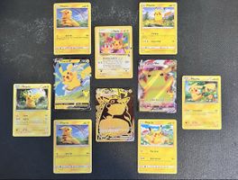 ✨Pokémon Pikachu Kartenlot 10x VMAX Gold 25th Anniversary✨
