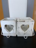 Herzige Teelichthalter im Shabby Chic Style, 2 Stück!