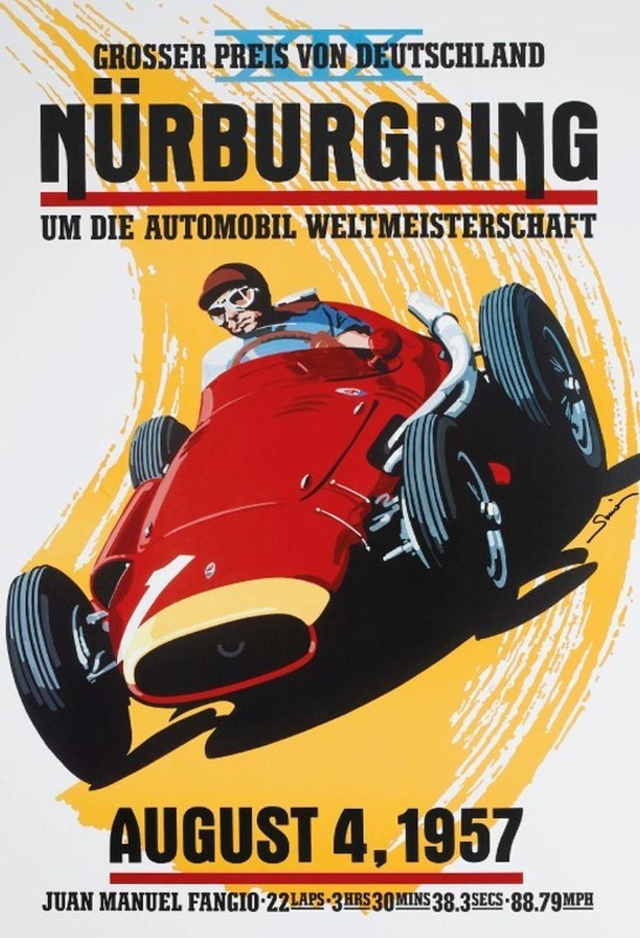 Insegne: Blechschild-NÜRBURGRING-GROSS. PREIS1957 – Nuovo e nell'imballaggio originale da Rupperswil venduto da big-one-sale