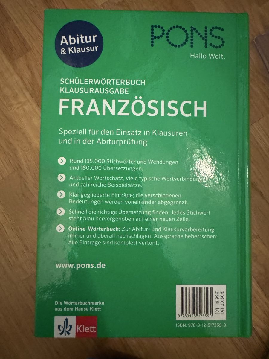 Libri: Französisch Wörterbuch – Nuovo (secondo la descrizione) da Zürich venduto da abi_d8rr 1
