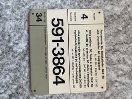 Munitionsetikette Panzermine 60 Druckzünder DkZ 60